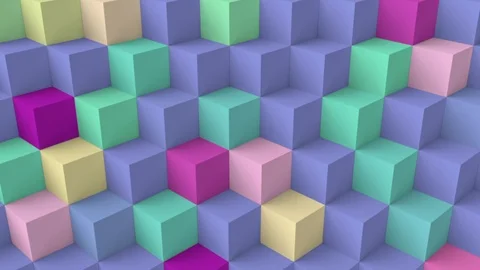 Switching colored cubes. Seamless loop Stock Footage 107275706