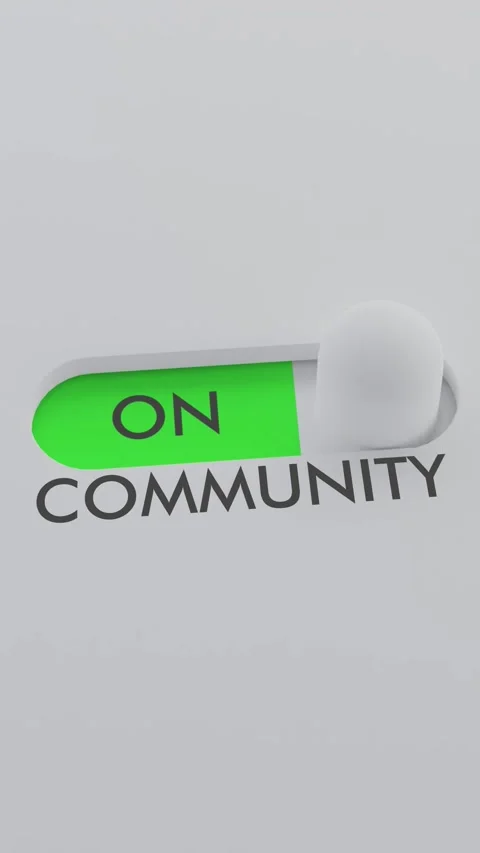 Switching on the COMMUNITY switch Vertical Video Stock Footage 302449395