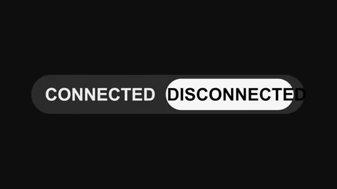 Switching Connected to Disconnected Mode Toggle Button Animation, Sleek UI Stock Footage 311587889