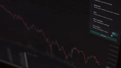Switching dark and light mode for cryptocurrency website Stock Footage 149554838