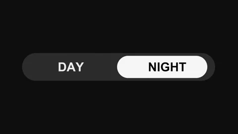 Switching Day to Night Mode Toggle Button Animation, Sleek UI Switch Design Stock Footage 311587893