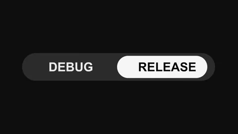 Switching Debug to Release Mode Toggle Button Animation, Sleek UI Switch Design Stock Footage 311587897