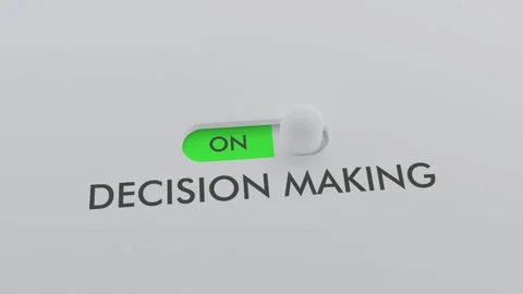 Switching on the DECISION MAKING switch Stock Footage 256969231