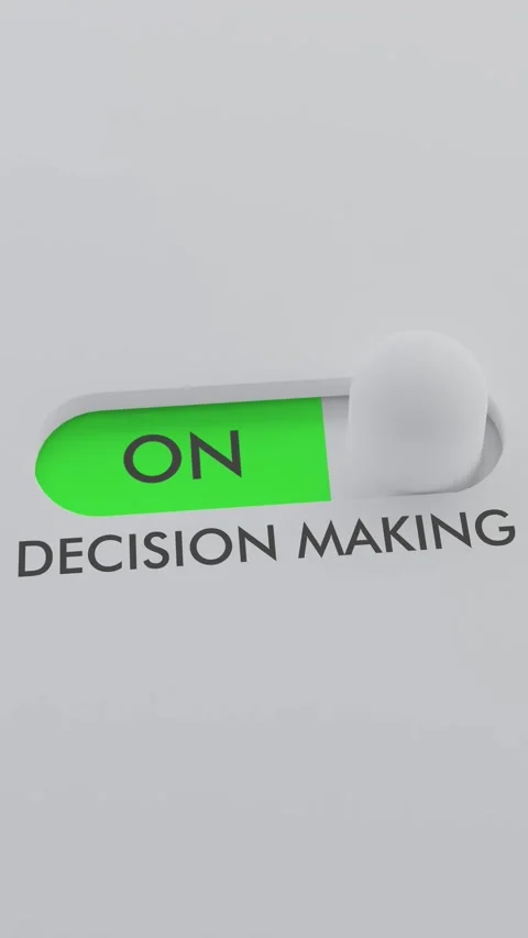 Switching on the DECISION MAKING switch Vertical Video Stock Footage 302449618