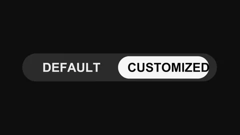 Switching Default to Customized Mode Toggle Button Animation, Sleek UI Switch Stock Footage 311587899