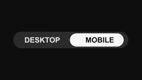 Switching Desktop to Mobile Mode Toggle Button Animation, Sleek UI Switch Design Stock Footage 311587903