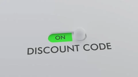 Switching on the DISCOUNT CODE switch Video stock 256969412