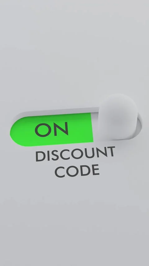 Switching on the DISCOUNT CODE switch Vertical Video Stock Footage 302450080