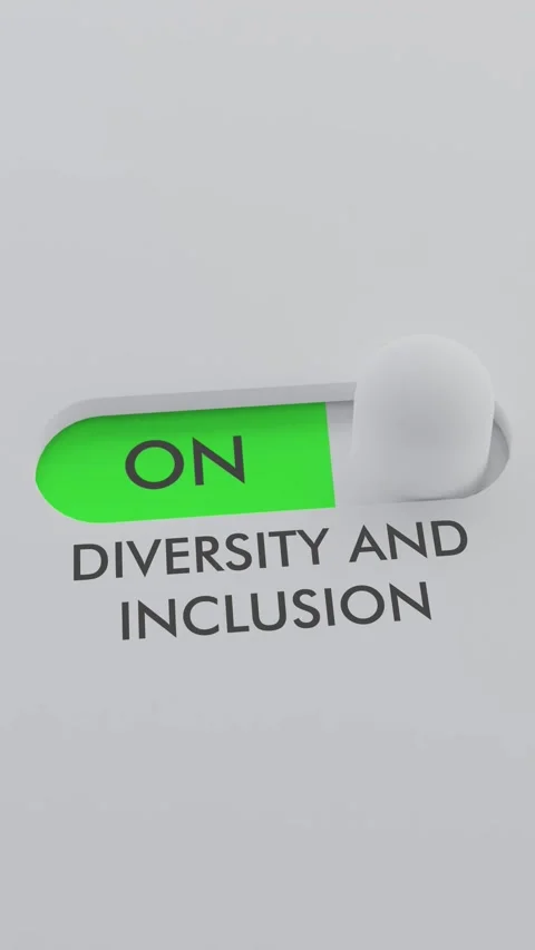 Switching on the DIVERSITY AND INCLUSION switch Vertical Video Stock Footage 302450350