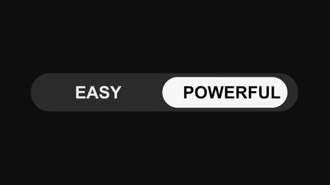 Switching Easy to Powerful Mode Toggle Button Animation, Sleek UI Switch Design Stock Footage 311587906