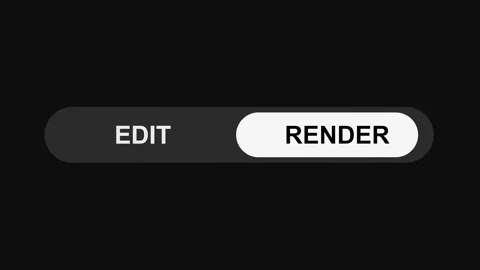 Switching Edit to Render Mode Toggle Button Animation, Sleek UI Switch Design Stock Footage 311587926