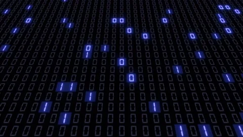 Switching on the elaboration of binary code Stock Footage 156903190