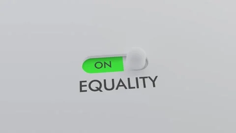 Switching on the EQUALITY switch Stock-Footage 256969139