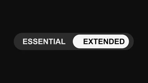 Switching Essential to Extended Mode Toggle Button Animation, Sleek UI Switch 動画素材 311587915
