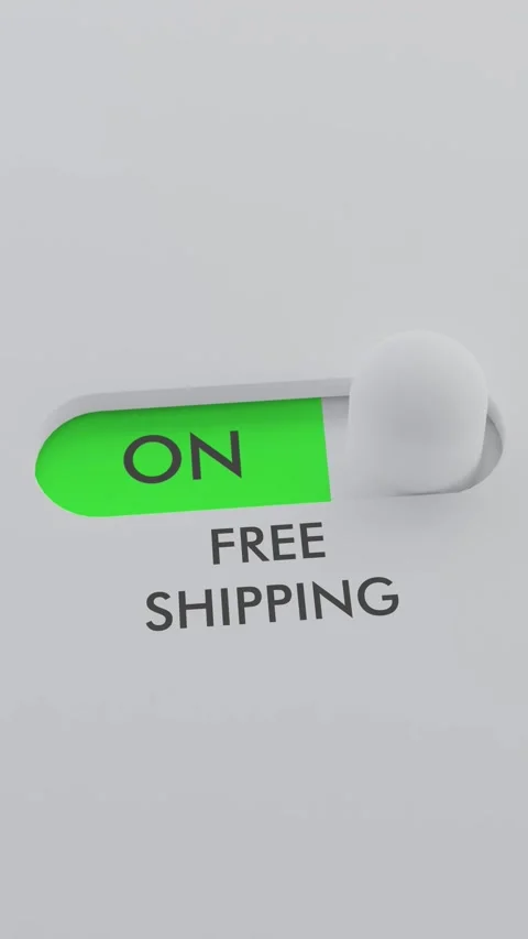 Switching on the FREE SHIPPING switch Vertical Video Video stock 302450082