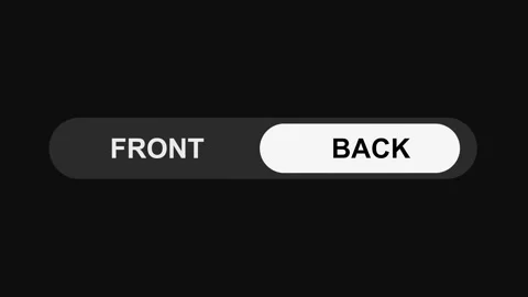 Switching Front to Back Mode Toggle Button Animation, Sleek UI Switch Design Stock Footage 311587941