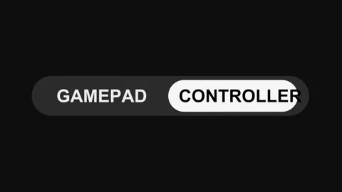 Switching Gamepad to Controller Mode Toggle Button Animation, Sleek UI Switch Stock Footage 311587937