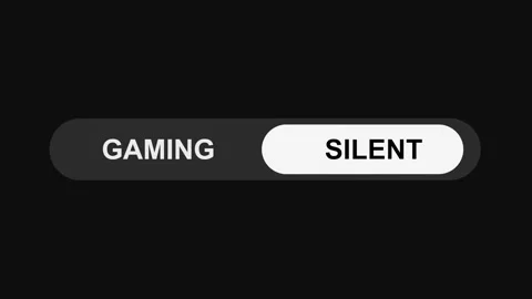 Switching Gaming to Silent Mode Toggle Button Animation, Sleek UI Switch Design Stock Footage 311587939