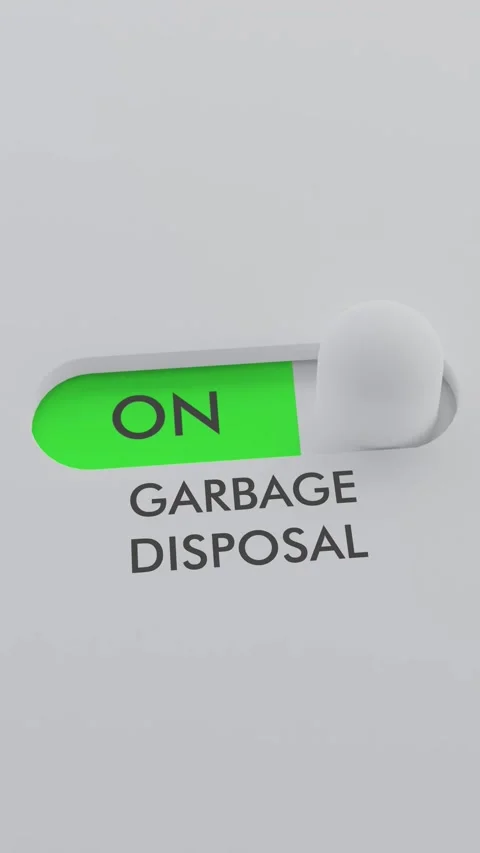 Switching on the GARBAGE DISPOSAL switch Vertical Video Stock Footage 302450648