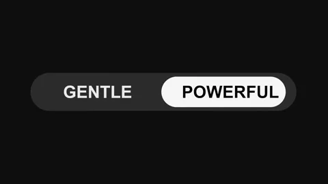 Switching Gentle to Powerful Mode Toggle Button Animation, Sleek UI Switch Stock Footage 311587966