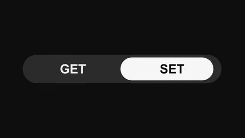 Switching Get to Set Mode Toggle Button Animation, Sleek UI Switch Design Stock Footage 311587942