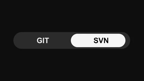 Switching Git to SVN Mode Toggle Button Animation, Sleek UI Switch Design Stock Footage 311587940