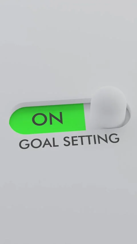 Switching on the GOAL SETTING switch Vertical Video Stock Footage 302449599