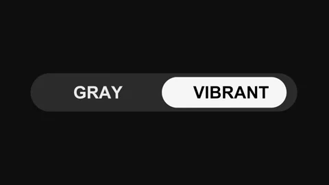 Switching Gray to Vibrant Mode Toggle Button Animation, Sleek UI Switch Design Stock Footage 311587948