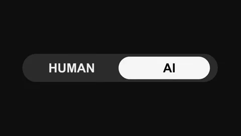Switching Human to AI Mode Toggle Button Animation, Sleek UI Switch Design Stock Footage 311587969