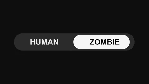 Switching Human to Zombie Mode Toggle Button Animation, Sleek UI Switch Design Stock Footage 311587957