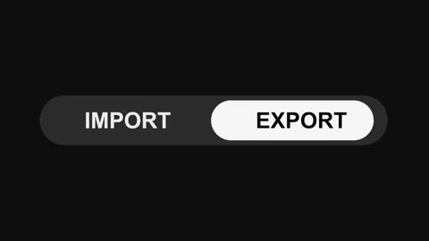 Switching Import to Export Mode Toggle Button Animation, Sleek UI Switch Design Stock Footage 311587971