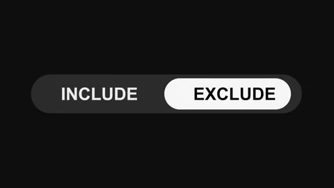 Switching Include to Exclude Mode Toggle Button Animation, Sleek UI Switch Stock Footage 311587990