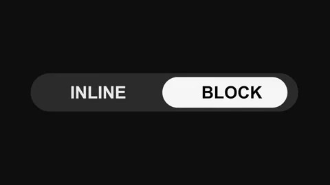 Switching Inline to Block Mode Toggle Button Animation, Sleek UI Switch Design Stock Footage 311587970