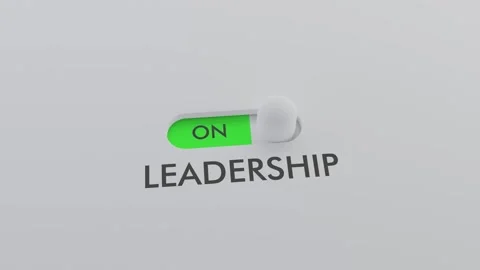 Switching on the LEADERSHIP switch Stock Footage 256969171
