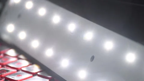 Switching On LED Lights, LED Light Activation, Bright LED Lights Turning On, LED Stock Footage 312071844