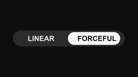 Switching Linear to Forceful Mode Toggle Button Animation, Sleek UI Switch Stock Footage 311588003