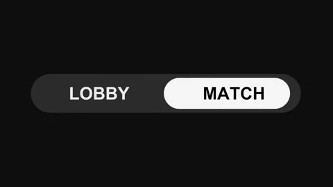 Switching Lobby to Match Mode Toggle Button Animation, Sleek UI Switch Design Stock Footage 311588004