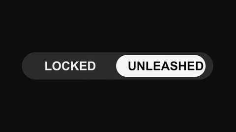Switching Locked to Unleashed Mode Toggle Button Animation, Sleek UI Switch Stock Footage 311588007