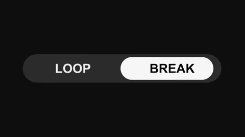 Switching Loop to Break Mode Toggle Button Animation, Sleek UI Switch Design Stock-Footage 311588015