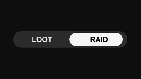 Switching Loot to Raid Mode Toggle Button Animation, Sleek UI Switch Design Stock Footage 311588017