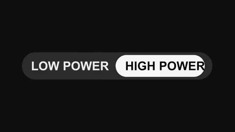 Switching Low Power to High Power Mode Toggle Button Animation, Sleek UI Switch Stock Footage 311588023