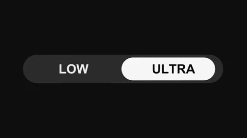 Switching Low to Ultra Mode Toggle Button Animation, Sleek UI Switch Design Stock Footage 311588027