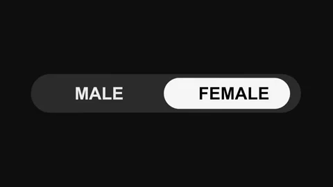 Switching Male to Female Mode Toggle Button Animation, Sleek UI Switch Design Stock Footage 311588028