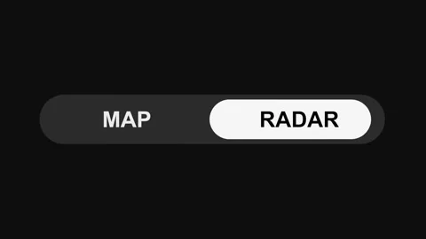 Switching Map to Radar Mode Toggle Button Animation, Sleek UI Switch Design Stock Footage 311588059