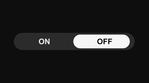 Switching On to Off Mode Toggle Button Animation, Sleek UI Switch Design Stock Footage 311588063