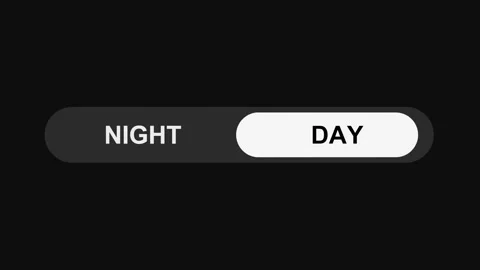 Switching Night to Day Mode Toggle Button Animation, Sleek UI Switch Design Stock Footage 311588054