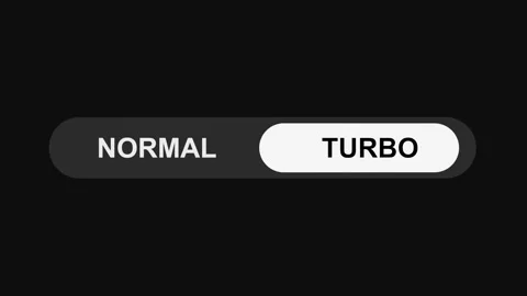 Switching Normal to Turbo Mode Toggle Button Animation, Sleek UI Switch Design Stock Footage 311588052