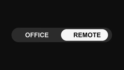 Switching Office to Remote Mode Toggle Button Animation, Sleek UI Switch Design Stock Footage 311588061