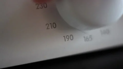 Switching on oven temperature Stock Footage 29679893
