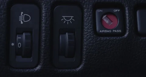 Switching Passenger Airbag Off Stock Footage 130989132